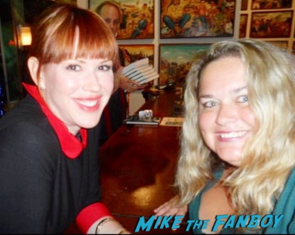 Pretty in pinky with breakfast club star molly ringwald at her book signing in santa monica rare promo 