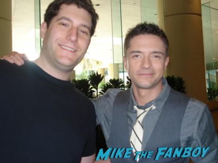 Mike The Fanboy with Valentine's Day star Topher Grace signed autograph fan photo spider man venom 