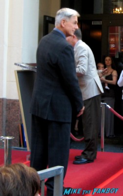 mark harmon giving his speech at the hollywood walk of fame ceremony hot sexy ncis star rare signing autographs for fans