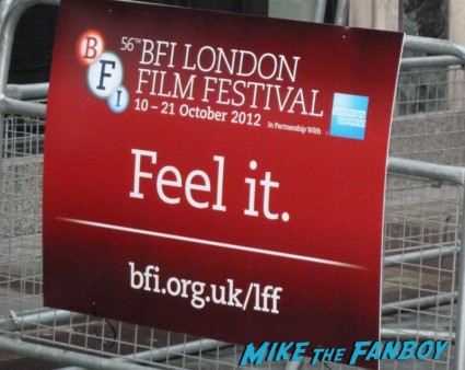 BFI London Film Festival rare blood movie premiere rare paul bettany signing autographs for fans rare