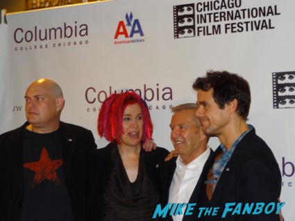 Lana and Andy Wachowski signing autographs for fans and posing for photos the matrix directors cloud atlas
