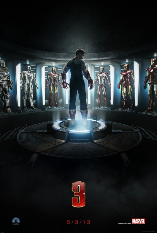 Iron man 3 teaser movie poster one sheet hot rare robert downey jr. iron man tony stark