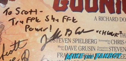 jeff b cohen signed autograph goonies movie poster rare promo signature chunk 1980s teen legend