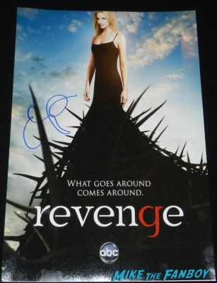 emily vancamp signed autograph signature revenge promo mini poster television rare promo hot 
