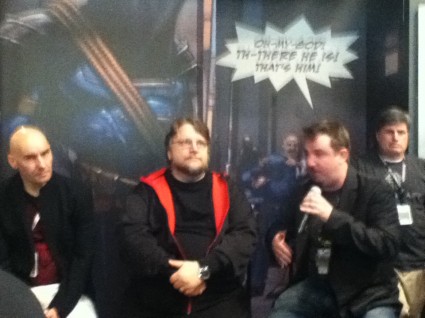 Legendary comics press event at new york comic con 2012 nycc 2012 rare Guillermo del Toro and Grant Morrison