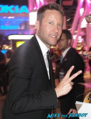 Michael Rosenbaum signing autographs for fans at the premiere of hit and run in los angeles hot sexy smallville star