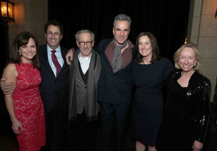 Sally Field, Screenwriter Tony Kushner, Director/Producer Steven Spielberg, Daniel Day-Lewis, Producer Kathleen Kennedy and Author Doris Kearns Goodwin at The World Premiere of DreamWorks Pictures "Lincoln" At The AFI FEST 2012 held at Grauman's Chinese Theatre on November 8, 2012 in Hollywood, California. Copyright info: 2012 DreamWorks II Distribution Co., LLC and Twentieth Century Fox Film Corporation. All Rights Reserved.  (Photo by Eric Charbonneau/WireImage) *** Local Caption *** Sally Field;Tony Kushner;Kathleen Kennedy;Steven Spielberg;Daniel Day-Lewis;Doris Kearns Goodwin The World Premiere Of DreamWorks Pictures "Lincoln" At The AFI FEST 2012