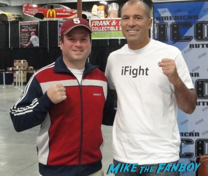 Royce Gracie signing autographs for fans with mike the fanboys billy beer hot sexy ufc champ rare promo frank and sons