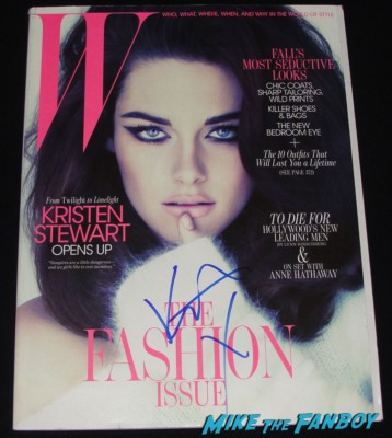 Kristen Stewart signed autograph w magazine hot sexy magazine cover rare promo twilight star rare promo adventureland