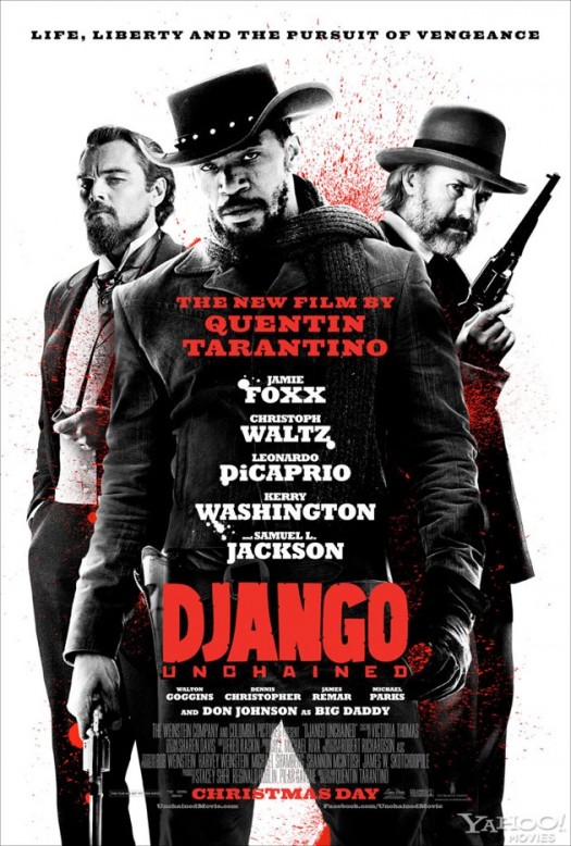 Django Unchained rare promo one sheet movie poster new promo hot sexy jamie foxx christoph waltz leo dicaprio quentin tarantino