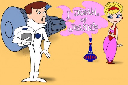 I Dream Of Jeannie rare promo title card logo larry hagman barbara eden rare promo hot animated title sequence