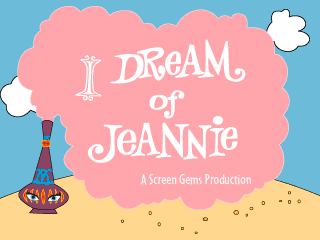 I Dream Of Jeannie rare promo title card logo larry hagman barbara eden rare promo hot animated title sequence