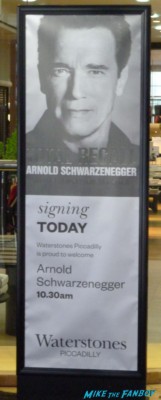 Arnold Schwarzenegger's book signing at waterstons in london the uk rare promo book signing