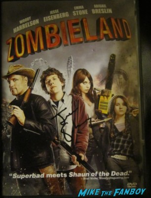 jesse eisenburg signed autograph rare promo zombieland dvd cover movie poster photo rare promo hot sexy 