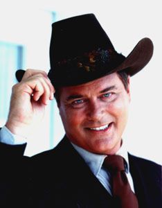 Larry Hagman dallas J.R. Ewing rare promo press still hot  Hot Sexy texas cowboy with his en gallon hat