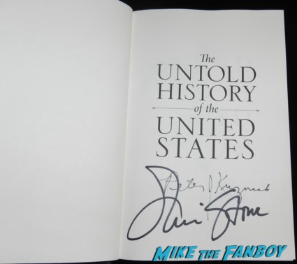 oliver stone signed autograph book signing oliver stone The Untold History of the United States book signing at the aero theater in santa monica ca marquee rare promo 