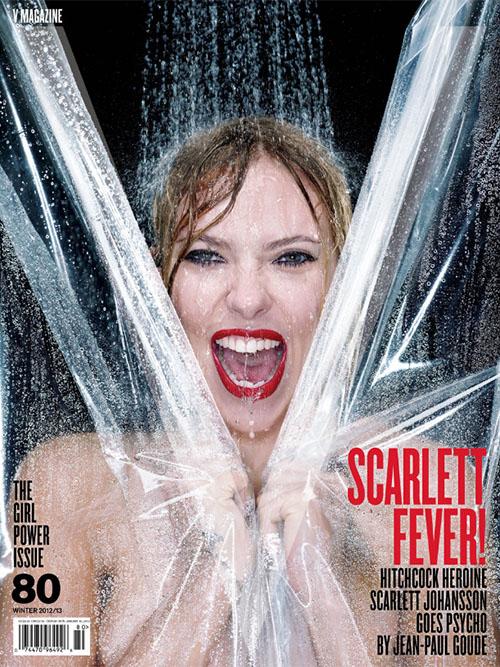 Scarlett Johansson sexy V magazine winter 2012 cover rare promo photo shoot rare promo back widow the avengers hitchcock ghostworld