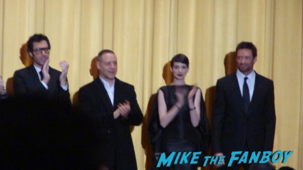 The cast of les miserables at the new york movie premiere hugh jackman sasha barren cohen anne hathaway