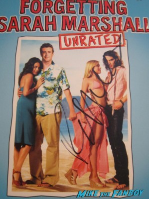 russell brand signed autograph forgetting sarah marshall movie poster cd cover jason segel signed autograph forgetting sarah marshall dvd cover rare Jason Segel at Neil Patrick Harris star ceremony walk of fame rare promo how I met your mother forgetting sarah marshall star