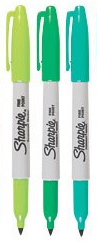 sharpie markers green blue yellow light blue rare promo three markers hot signed autograph promo
