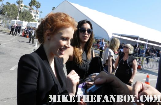 Sexy jessica chastain Signing autographs for fans zero dark thirty rare promo hot sexy model sexy photo shoot rare promo