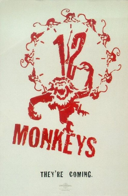 12 monkeys teaser movie poster promo hot rare bruce willis madeline stowe brad pitt promo terry gilliam film rare