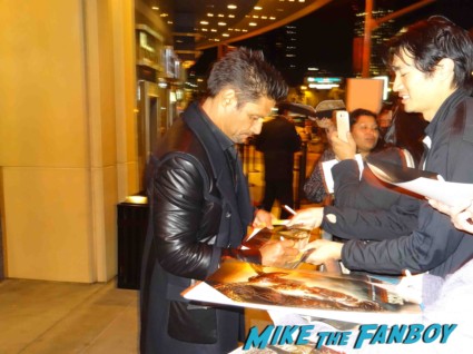 Manu Bennett signing autogaphs at the Spartacus: War of the Damned television premiere starz cast rare red carpet liam mcintyre lucy lawless