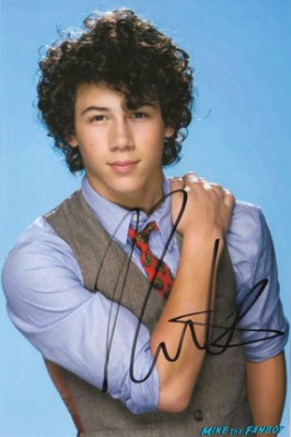 Nick Jonas signed autograph promo photo hot sexy jonas brother rare how to succeed photo shoot