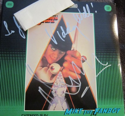 malcolm mcdowell signed autograph a clockwork orange promo laserdisc rare promo movie poster hot sexy signed signature rare 
