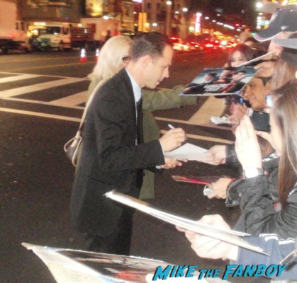 Giovanni Ribisi signing autographs at the Gangster Squad Movie Premiere red carpet marquee with sean penn ryan gosling emma stone josh brolin
