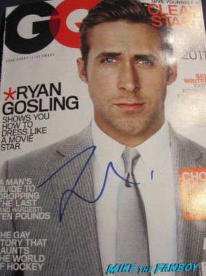 Ryan Gosling signed autograph gq magazine cover rare hot sexy promo photo shoot gangster squad promo