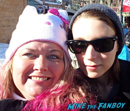 Rooney Mara Fan Photo signing autographs for fans sundance film festival 2013 hot sexy star rare promo