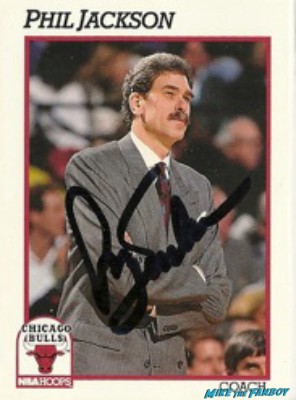 Phil Jackson signed autograph basketball card promo signature coach hot