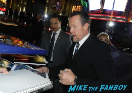 robert patrick signing autographs at the Gangster Squad Movie Premiere red carpet marquee with sean penn ryan gosling emma stone josh brolin