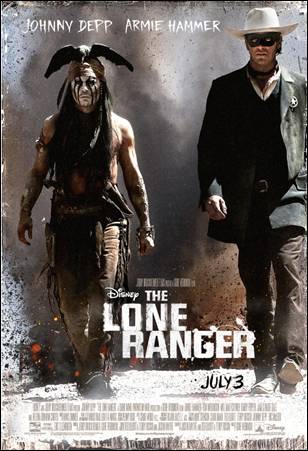 the lone ranger promo movie poster johnny depp armie hammer teaser one sheet poster walt disney rare 