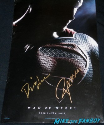 Russell Crowe Signed autograph man of steel promo mini movie poster diane lane hot sexy rare 