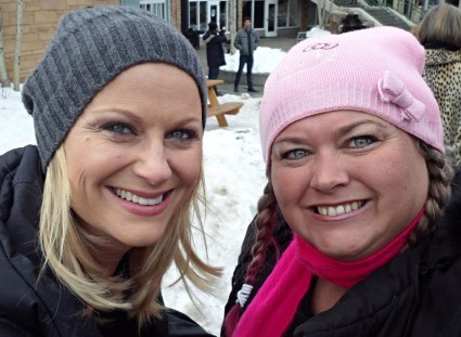 Amy Poehler fan photo signing autographs for fans rare promo now and then hot sexy 2013 sundance
