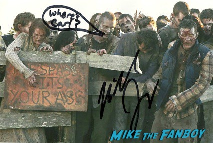 Michael Jaegers signed autograph the walking dead promo photo hot rare walking walking dead season 3 rare promo