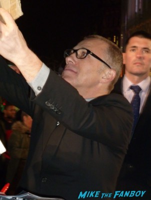 christoph waltz signing autographs for fans django unchained movie premiere signed autograph on the red carpet at Django Unchained UK Movie Premiere Report! The Scarlet Starlet Meets Quentin Tarantino! Christoph Waltz! And Misses Jamie Foxx By This Much! Autographs! Photos! And More! 