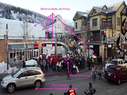 Shiloh fernandez on Main street in utah sundance film festival 2013 rare promo fan photo signing autographs for fans rare