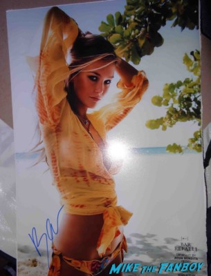 Bar Refaeli signed autograph photo rare sex signing autographs for fans after a talk show taping hot sexy sport illustrated swimsuit model rare promo hot cover magazine