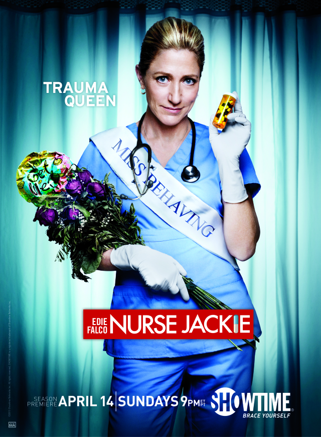 Nurse Jackie Season 5 key art promo poster edie falco rare miss behaving promo hot rare showtime series 