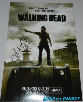greg nicoterro signed autograph the walking dead season 3 promo poster bruce campbell signing autographs at the OZ The Great And Powerful Movie Premiere red carpet hot air balloon rare james franco rare promo el capitan theater los angeles oz great and powerful movie premiere 002