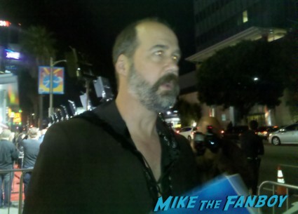 Krist Novoselic  signing autographs for fans at the sound city movie premiere red carpet foo fighters signing autographs (3)