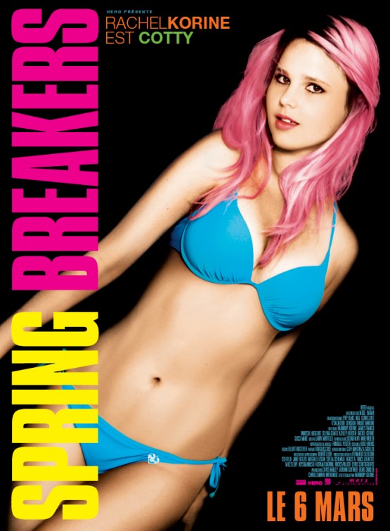Rachel Korine naked movie poster spring breakers individual promo poster one sheet hot sexy rare nude