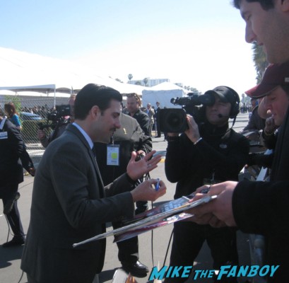 Jason Schwartzman signing autographs for fans at the spirit awards 2013 rare rushmore signed autograph rare promo