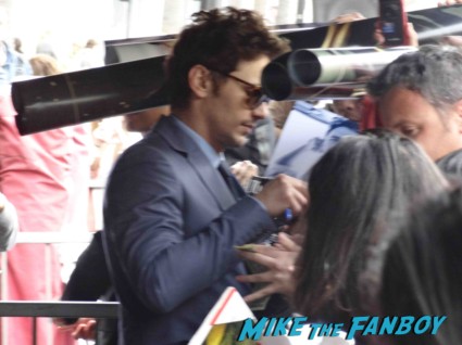 james franco signing autographs  at  James Franco walk of fame star ceremony in hollywood signing autographs for fans rare promo