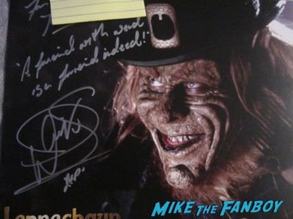 Warwick davis signed autograph leprechaun dvd cover rare promo signature
