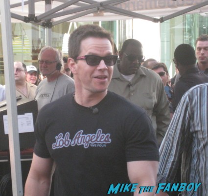 Marky Mark Wahlberg and Puff Daddy taping an episode of EXTRA at the grove