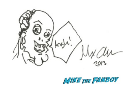 Max Calder signed autograph zombie art promo photo rare drawing